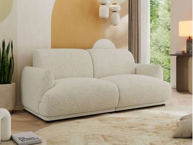 Sofa PUNTA - kremowy, struktura