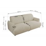 Sofa PUNTA - kremowy, struktura