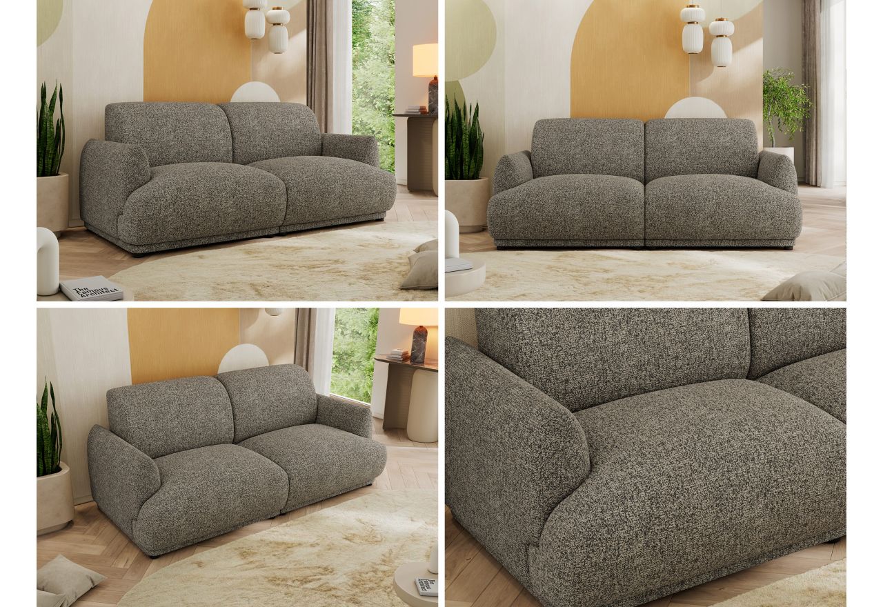 Sofa PUNTA - szary, struktura