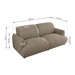 Sofa PUNTA - ciemnobeżowy, struktura