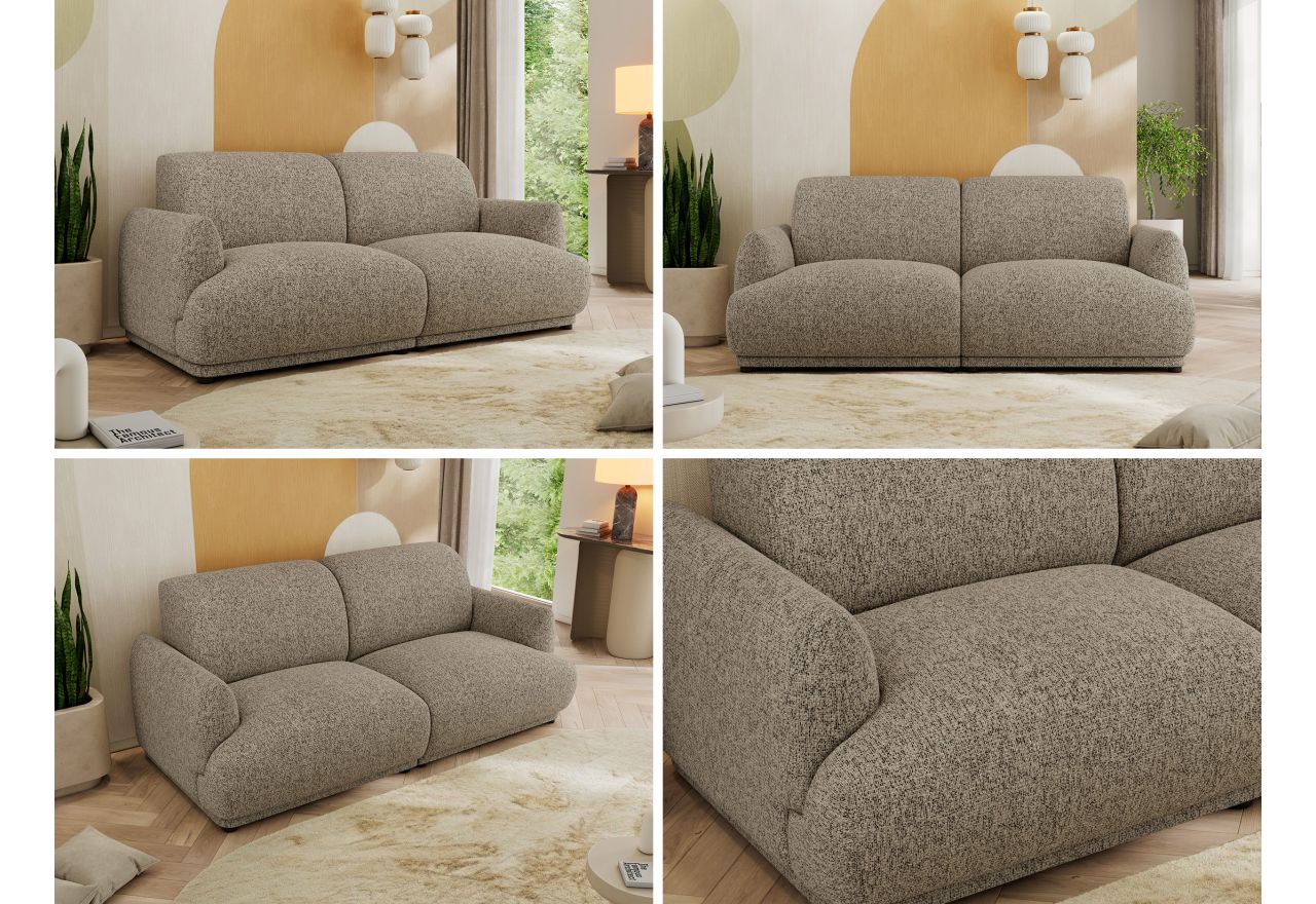 Sofa PUNTA - ciemnobeżowy, struktura