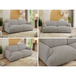 Sofa PUNTA - jasnoszary, struktura