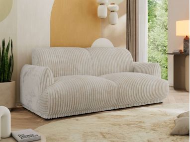 Sofa PUNTA - beżowy, sztruks