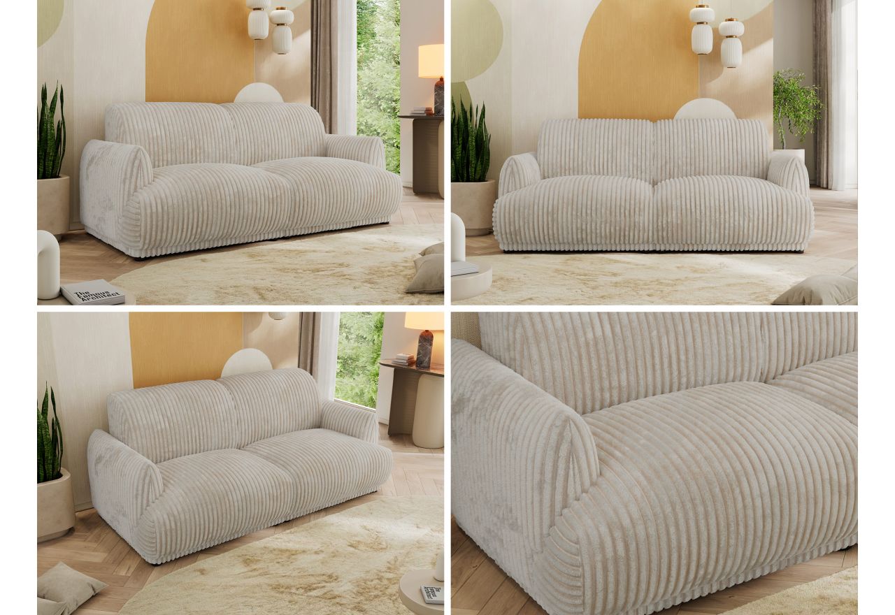 Sofa PUNTA - beżowy, sztruks