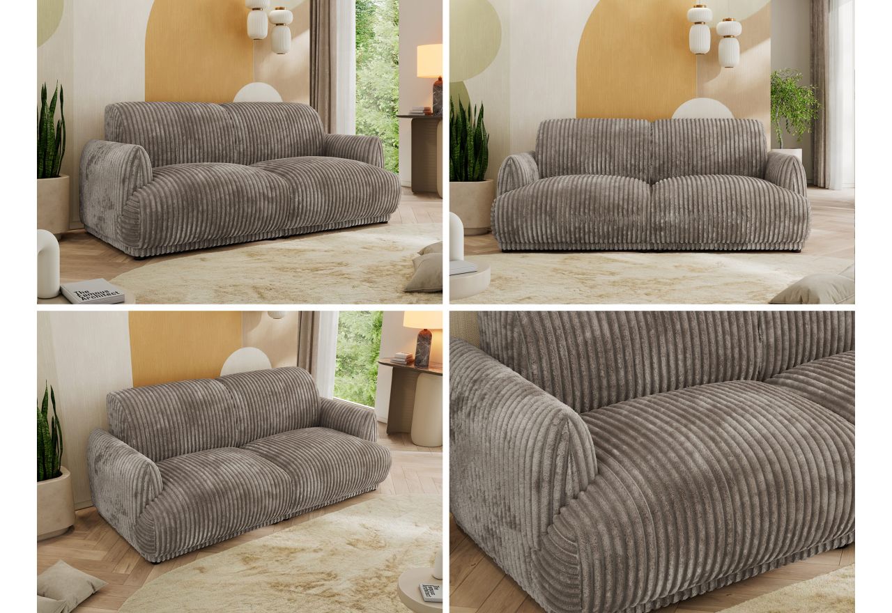 Sofa PUNTA - jasnobrązowy, sztruks