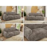 Sofa PUNTA - jasnobrązowy, sztruks