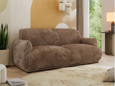 Sofa PUNTA - brązowy, sztruks