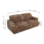 Sofa PUNTA - brązowy, sztruks