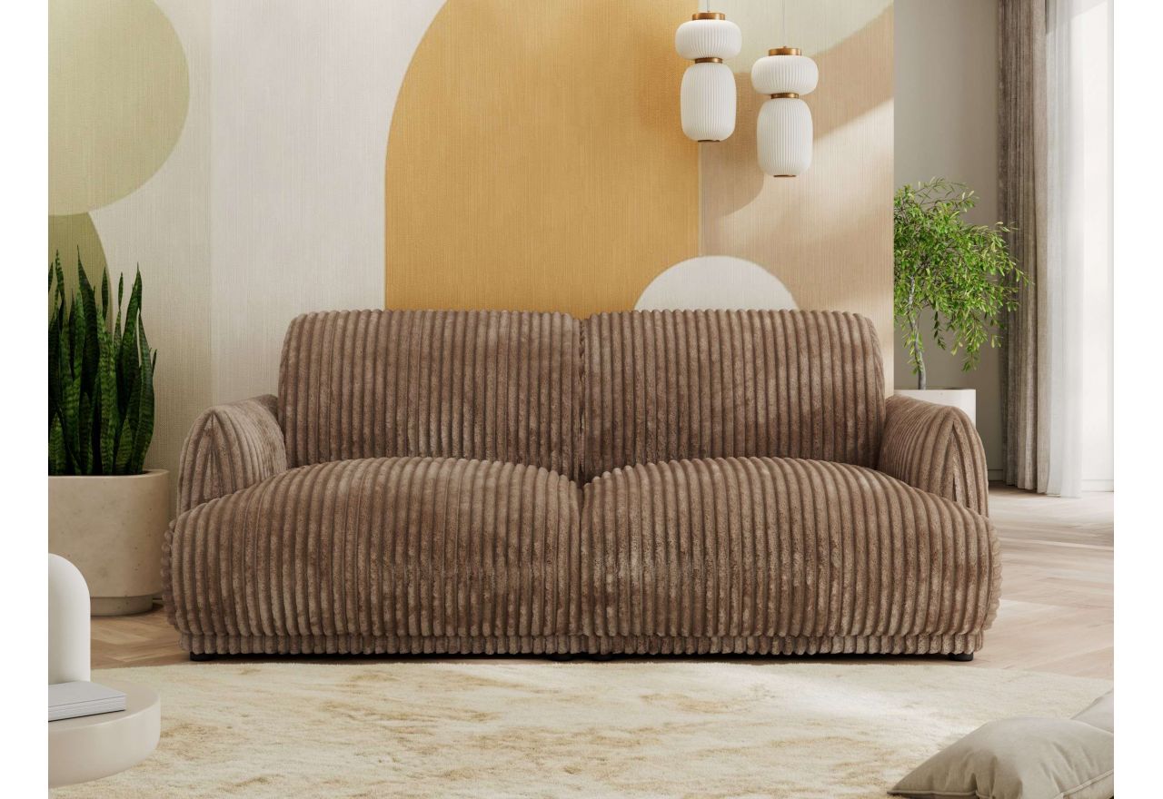 Sofa PUNTA - brązowy, sztruks