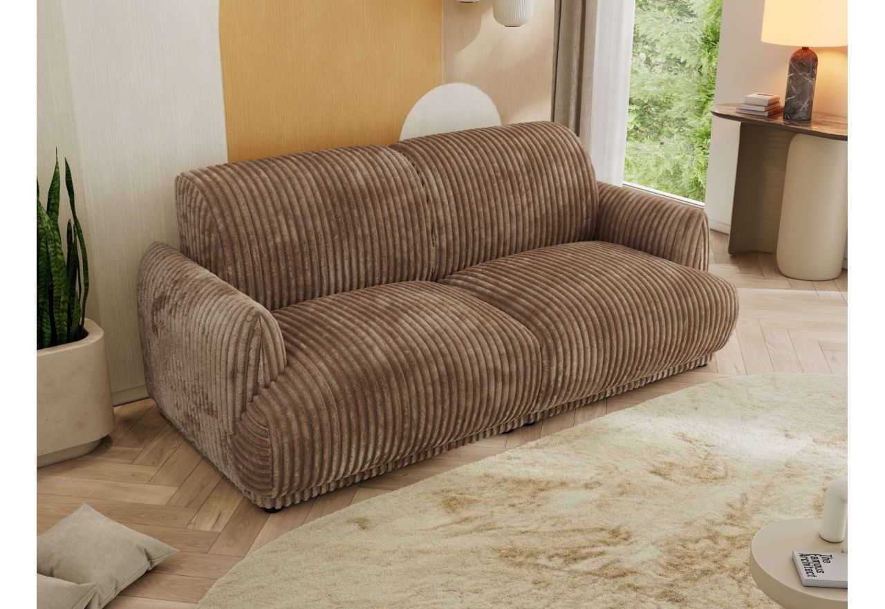 Sofa PUNTA - brązowy, sztruks