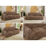 Sofa PUNTA - brązowy, sztruks