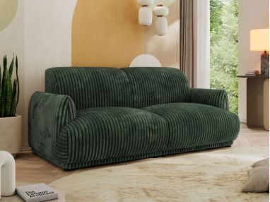 Sofa PUNTA - ciemnozielony, sztruks