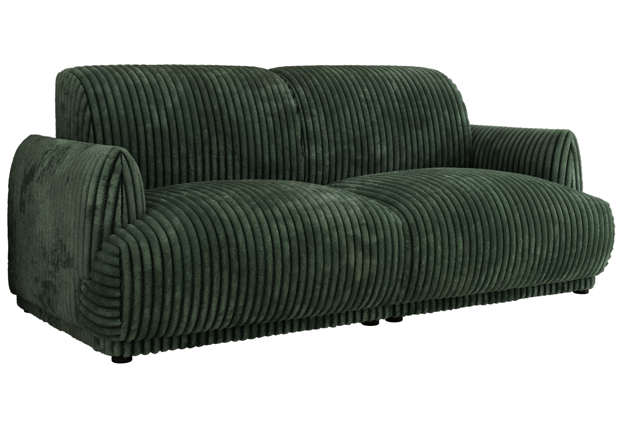 Sofa PUNTA - ciemnozielony, sztruks