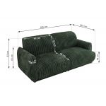 Sofa PUNTA - ciemnozielony, sztruks