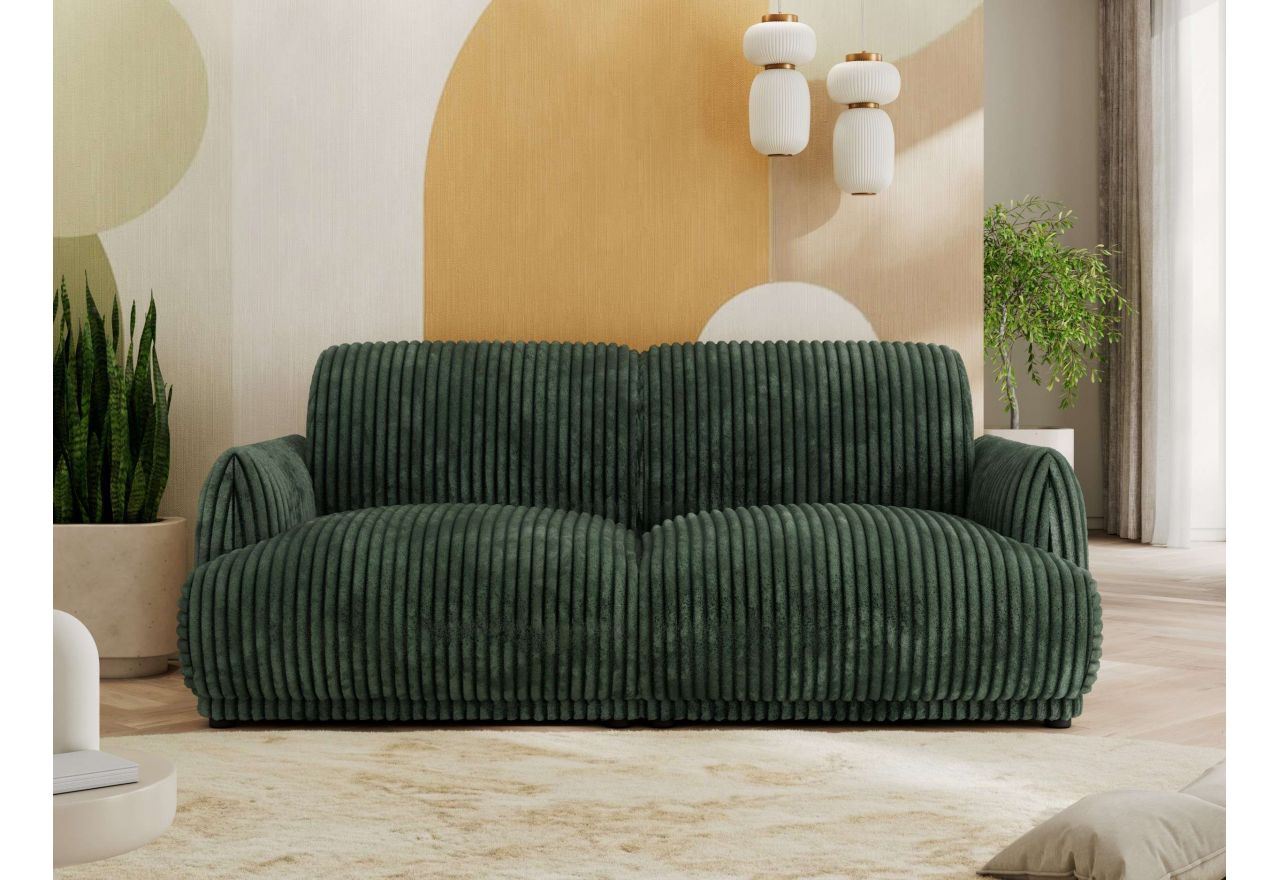 Sofa PUNTA - ciemnozielony, sztruks