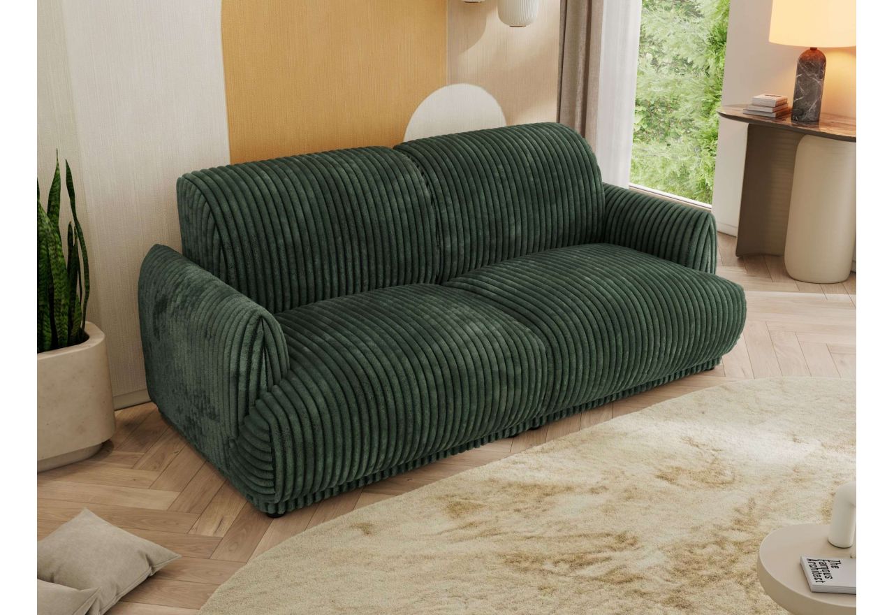 Sofa PUNTA - ciemnozielony, sztruks
