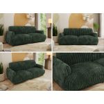 Sofa PUNTA - ciemnozielony, sztruks