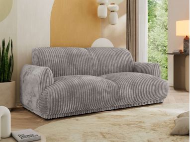 Sofa PUNTA - jasnoszary, sztruks