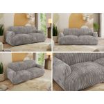 Sofa PUNTA - jasnoszary, sztruks