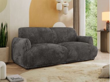Sofa PUNTA - szary, sztruks