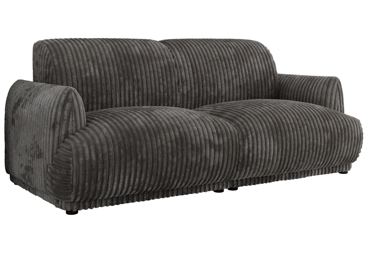 Sofa PUNTA - szary, sztruks