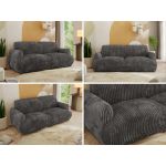 Sofa PUNTA - szary, sztruks