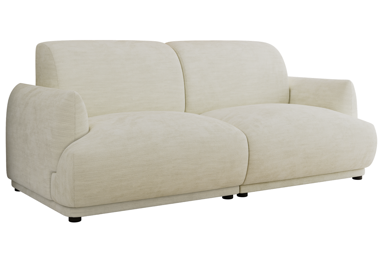 Sofa PUNTA - kremowy, szenil gładki