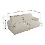 Sofa PUNTA - kremowy, szenil gładki