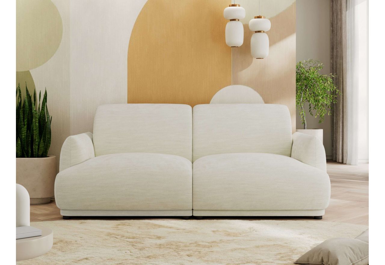 Sofa PUNTA - kremowy, szenil gładki