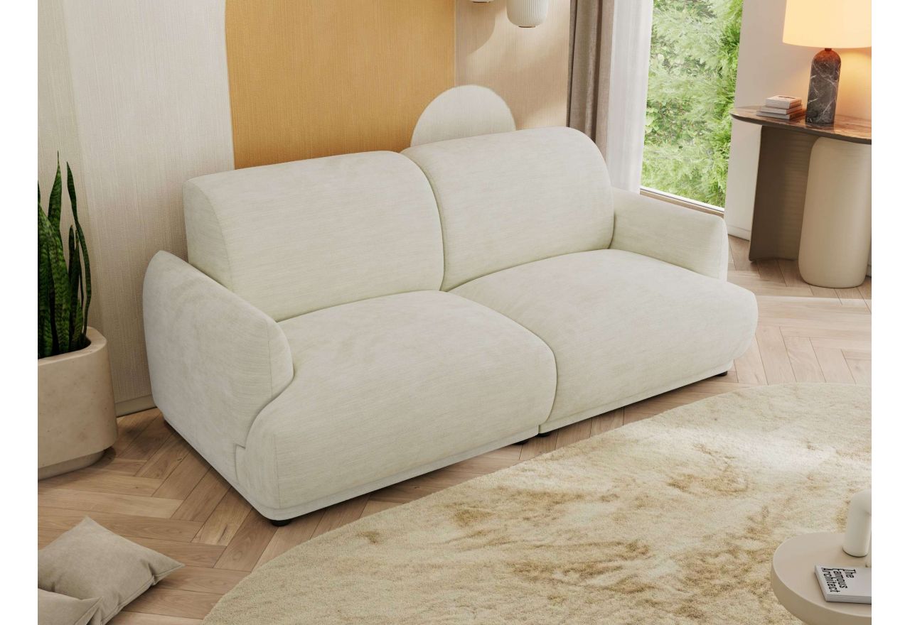 Sofa PUNTA - kremowy, szenil gładki