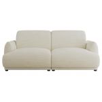 Sofa PUNTA - kremowy, szenil gładki