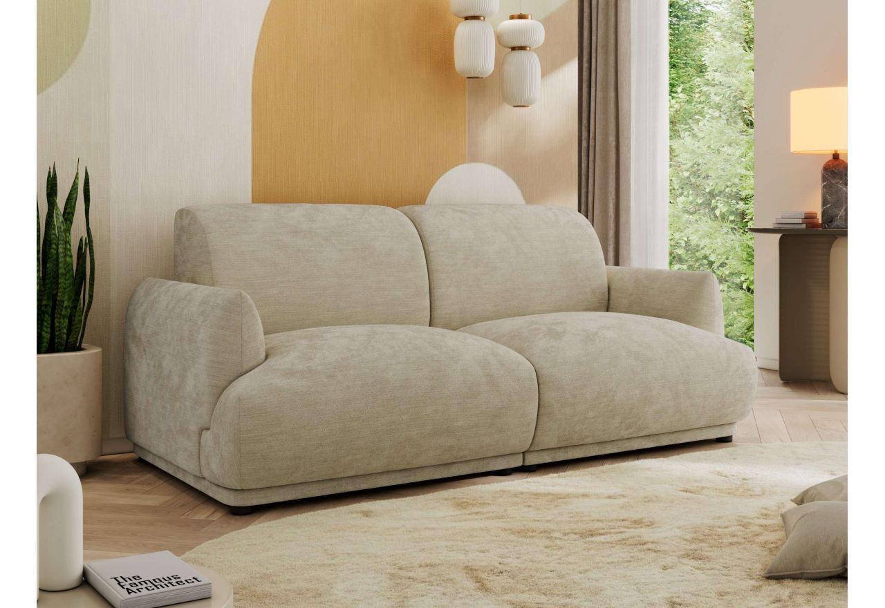 Sofa PUNTA - beżowy, szenil gładki