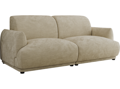 Sofa PUNTA - beżowy, szenil gładki