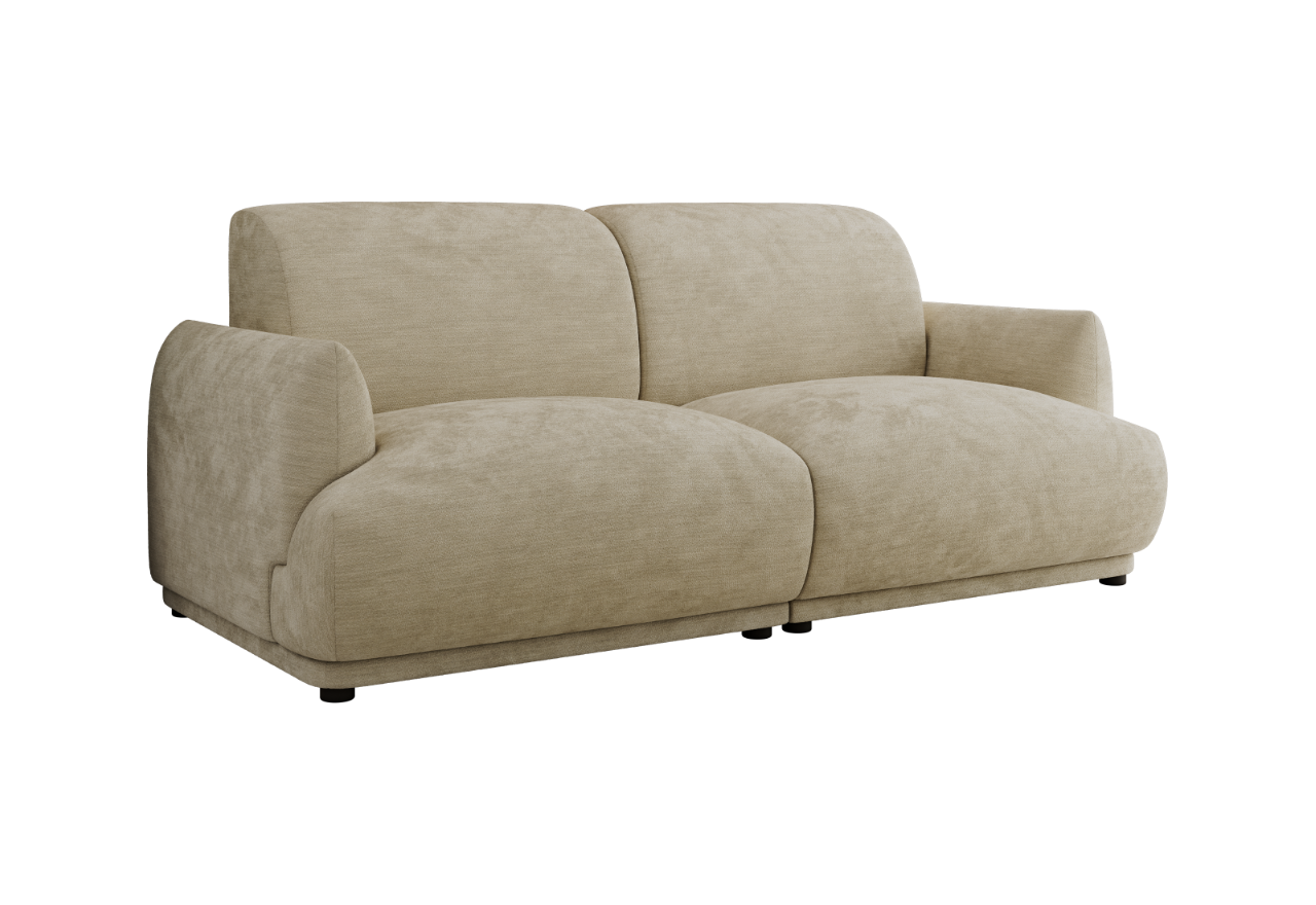 Sofa PUNTA - beżowy, szenil gładki