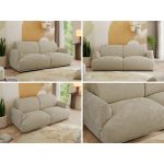 Sofa PUNTA - beżowy, szenil gładki