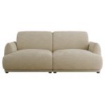 Sofa PUNTA - beżowy, szenil gładki