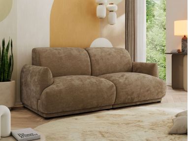 Sofa PUNTA - brązowy, szenil gładki