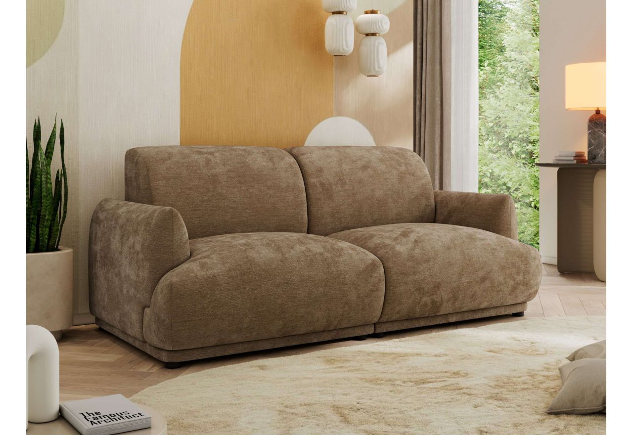 Sofa PUNTA - brązowy, szenil gładki