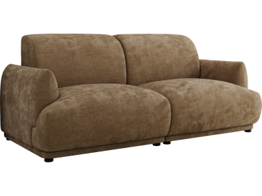 Sofa PUNTA - brązowy, szenil gładki