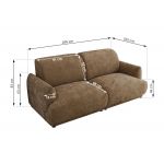 Sofa PUNTA - brązowy, szenil gładki