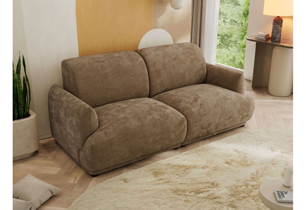 Sofa PUNTA - brązowy, szenil gładki