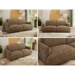 Sofa PUNTA - brązowy, szenil gładki