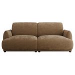 Sofa PUNTA - brązowy, szenil gładki