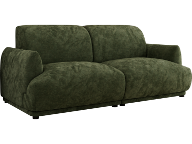 Sofa PUNTA - ciemnozielony, szenil gładki