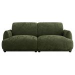 Sofa PUNTA - ciemnozielony, szenil gładki