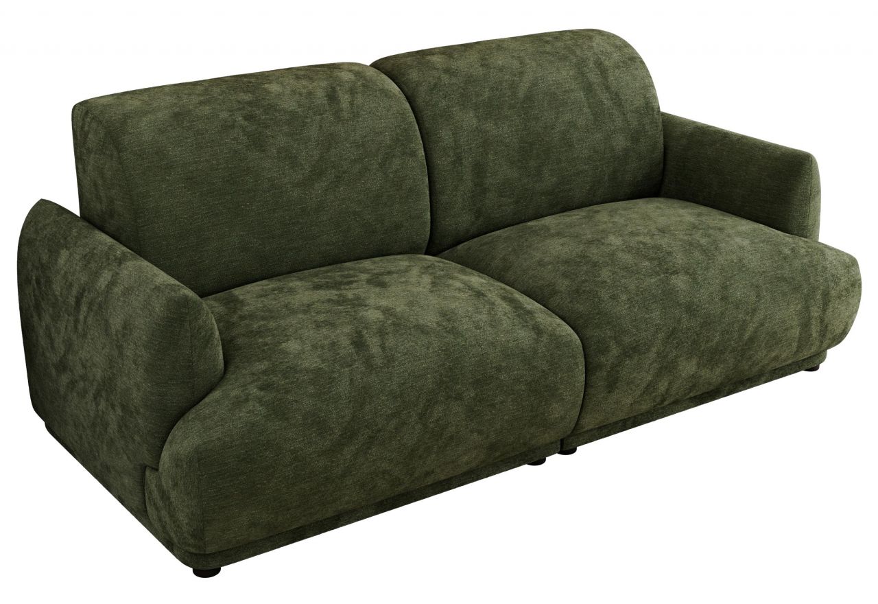 Sofa PUNTA - ciemnozielony, szenil gładki