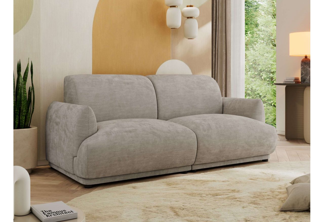 Sofa PUNTA - jasnoszary, szenil gładki