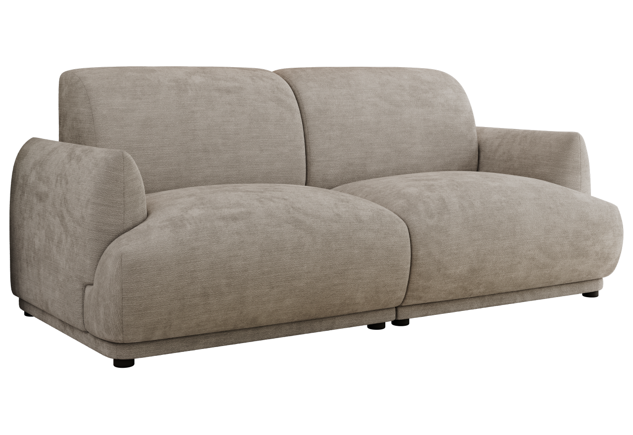 Sofa PUNTA - jasnoszary, szenil gładki