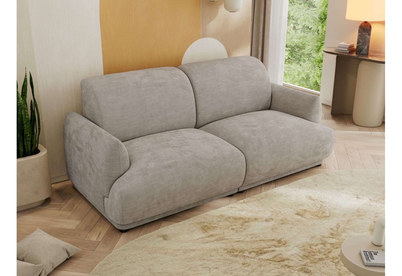 Sofa PUNTA - jasnoszary, szenil gładki