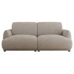 Sofa PUNTA - jasnoszary, szenil gładki